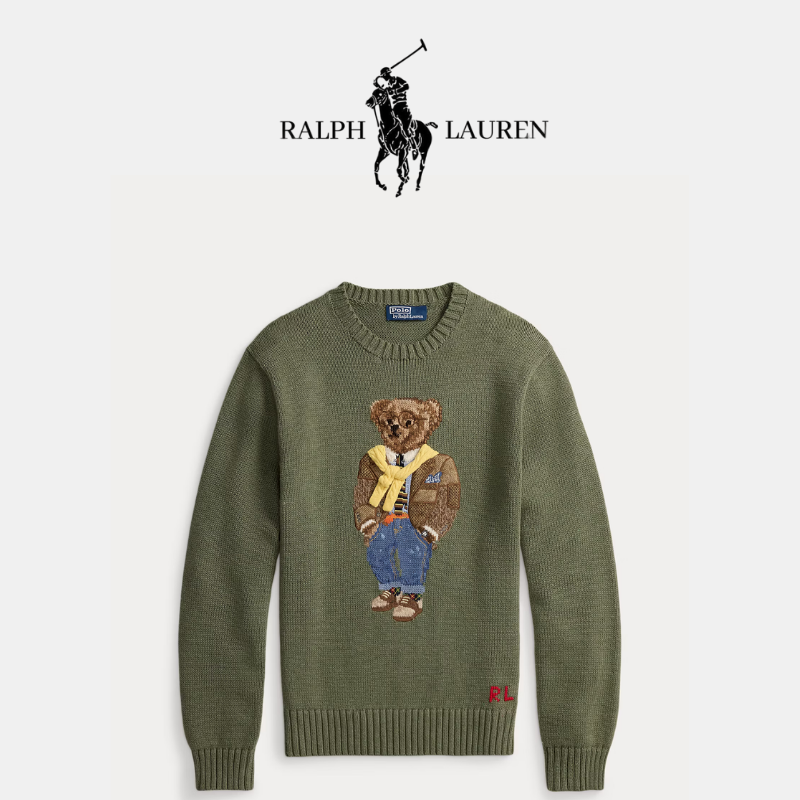 Klassischer Strickpullover mit Frontprint